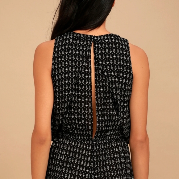 Lulus black print romper - Picture 5 of 5